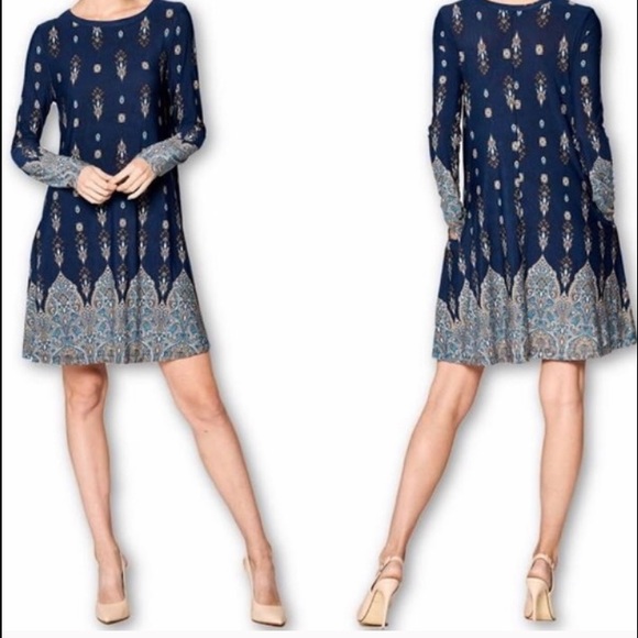 LK Luv’s Tunic dress size medium/ Navy - Picture 1 of 6